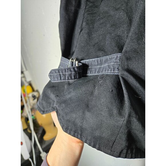 Decree Black Pinstriped Button Front Vest Size Medium Steampunk Dark Academia - Picture 10 of 12